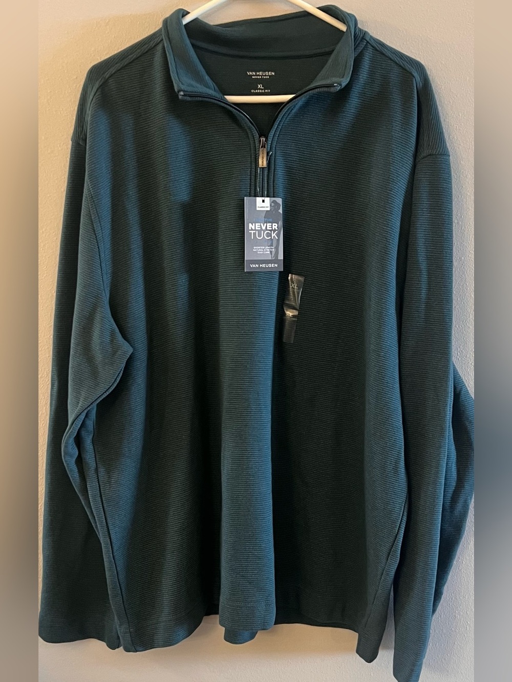 Van Heusen Men's 1/4 Zip - Deep Teal